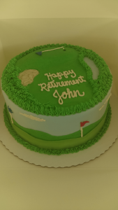 round golf theme cake